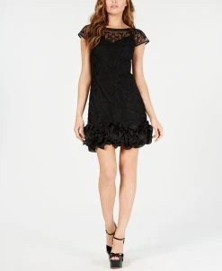 Guess Floral-Lace Ruffled-Hem Sheath -Anne Klein Sales Store 8823270 fpx