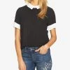 CeCe Olorblocked Collared Blouse