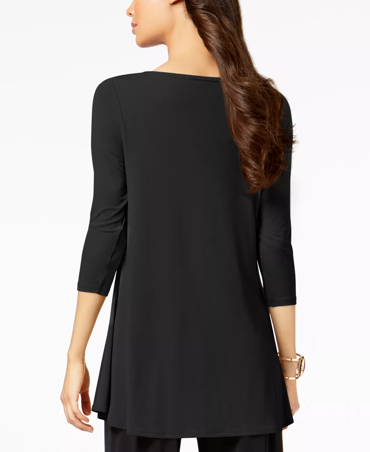 Alfani Women's 3/4 Sleeve High-Low Tunic, Created For Macy's 2 Alfani Women's 3/4 Sleeve High-Low Tunic, Created For Macy's - Image 2