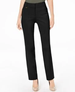 JM Collection Regular And Short Length Curvy-Fit Straight-Leg Pants, Created For Macy's