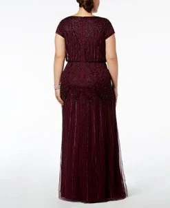 Adrianna Papell Us Size Bead-Illusion Blouson Dress -Anne Klein Sales Store 9911427 fpx